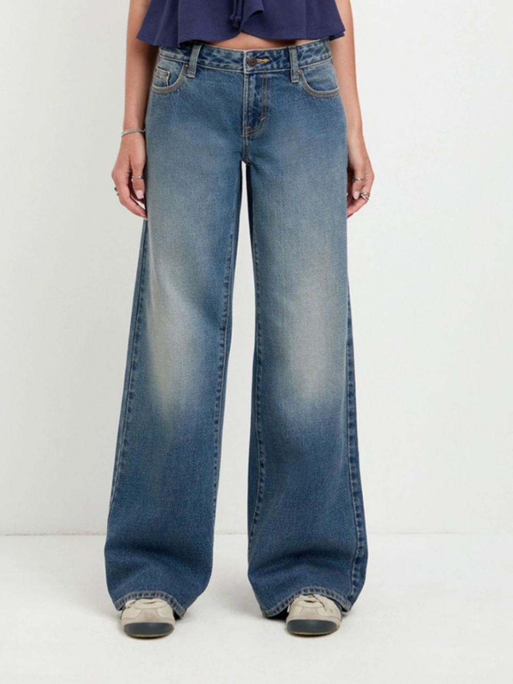 Low Rise PacSun Casey Dark Wash Baggy Jeans Sz 27